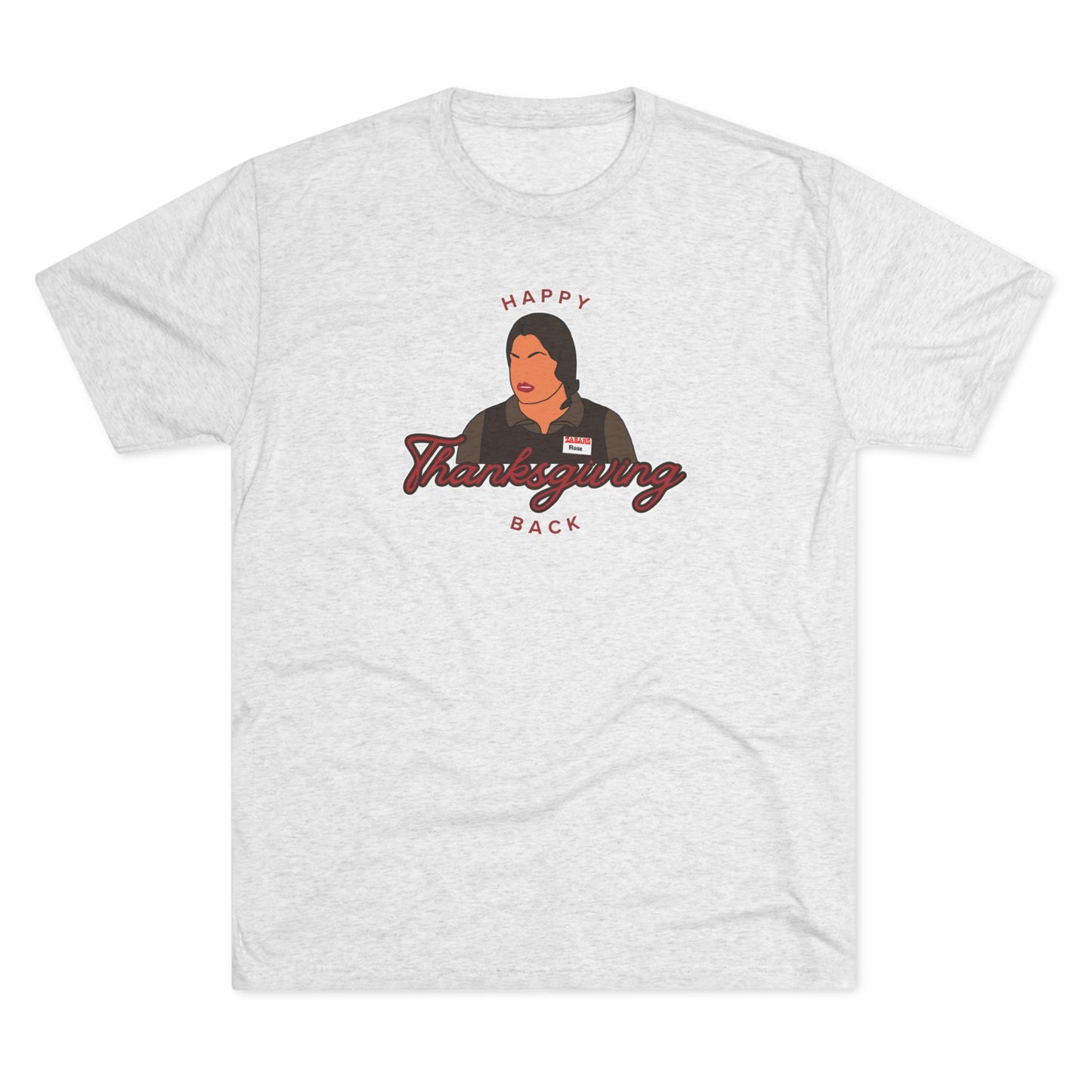 Happy Thanksgiving Back Tri-Blend Tee