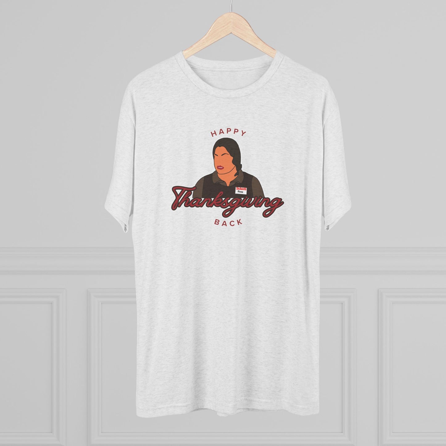 Happy Thanksgiving Back Tri-Blend Tee