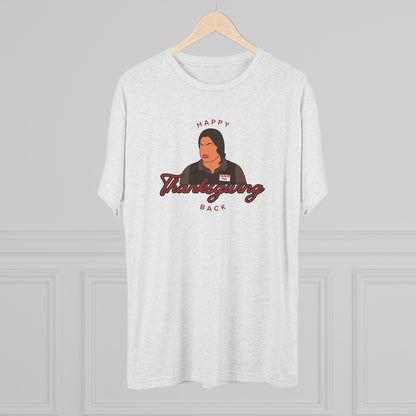 Happy Thanksgiving Back Tri-Blend Tee