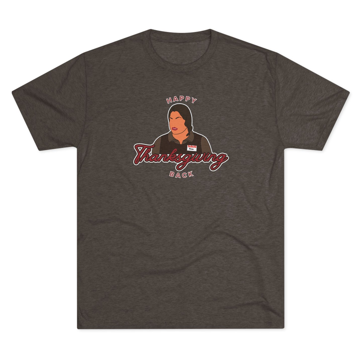 Happy Thanksgiving Back Tri-Blend Tee